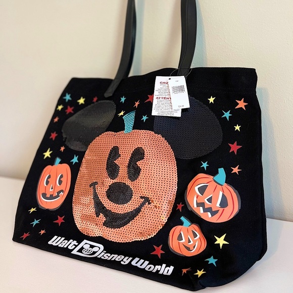 Disney Handbags - NWT Walt Disney World Halloween Jack-o-lantern Pumpkin Mickey Mouse Tote WDW